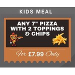 Any 7" Pizza with 2 Toppings & Chips