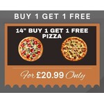 14" Buy 1 Get 1 Free Pizza