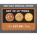 Any 3x 14" Pizza