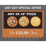 Any 3x 16" Pizza